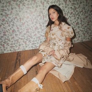 Kimchi Blue UO Maria Collared Mini Dress in Cream